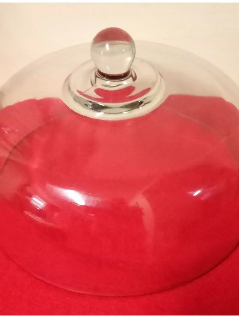 Vintage Anchor Hocking Canfield Starburst Domed Cake Stand with Pedestal